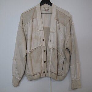 WE THE FREE Cream Patchwork Bomber Jacket